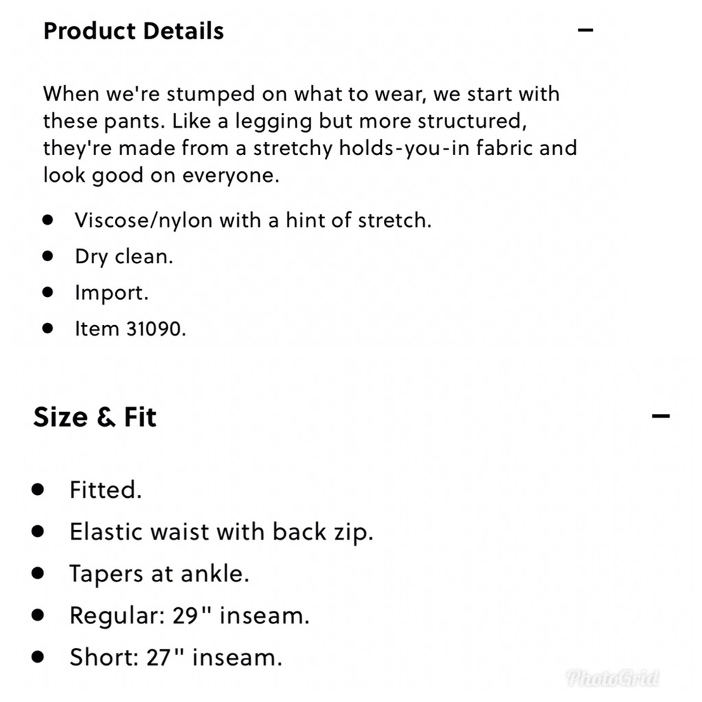 J Crew Charcoal Gray Pixie Pants Stretch Size 6 - image 8